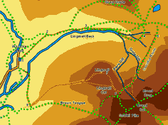 Map: Lingmell via the Corridor Route