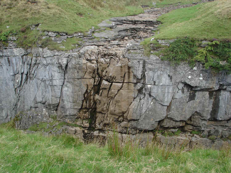 Dry waterfall at Hull Pot