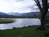 The Langdale Pikes seen over Elter Water 