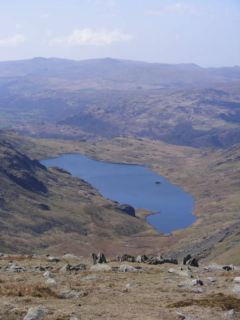 Seathwaite Tarn seen from Swirl Band 